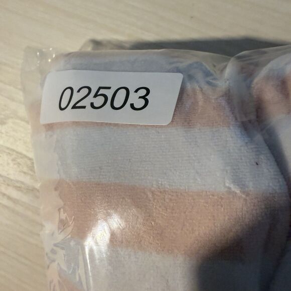 Betsey Johnson Pink Striped Ruffle Soft Robe Lounge Resort Relax Vacation - Picture 12 of 12